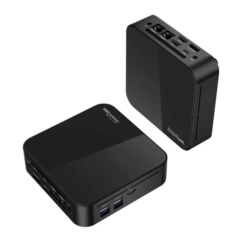 DreamQuest Mini PC Barebone ohne DDR4 RAM/SSD mit Intel N150 (bis zu 3.6Ghz) Micro Desktop Computer mit USB C