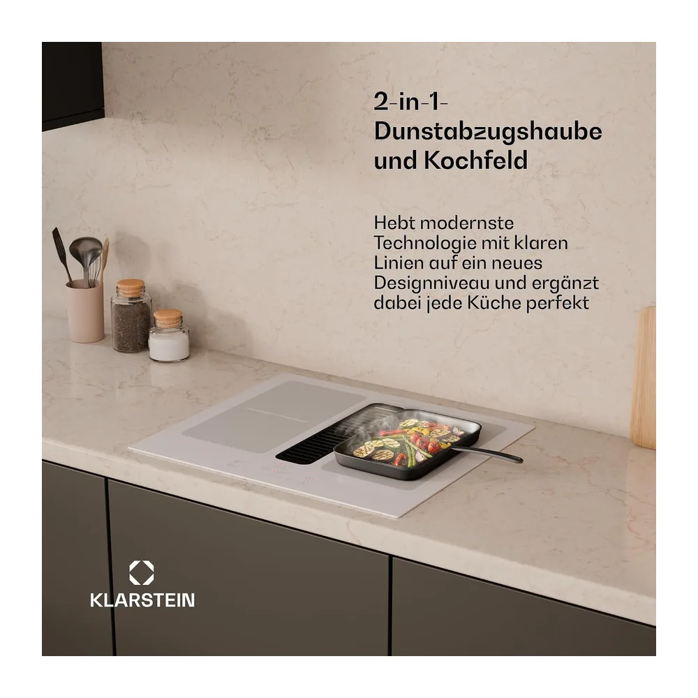 Klarstein Full House Induktionskochfeld mit Dunstabzug 60 cm — 2