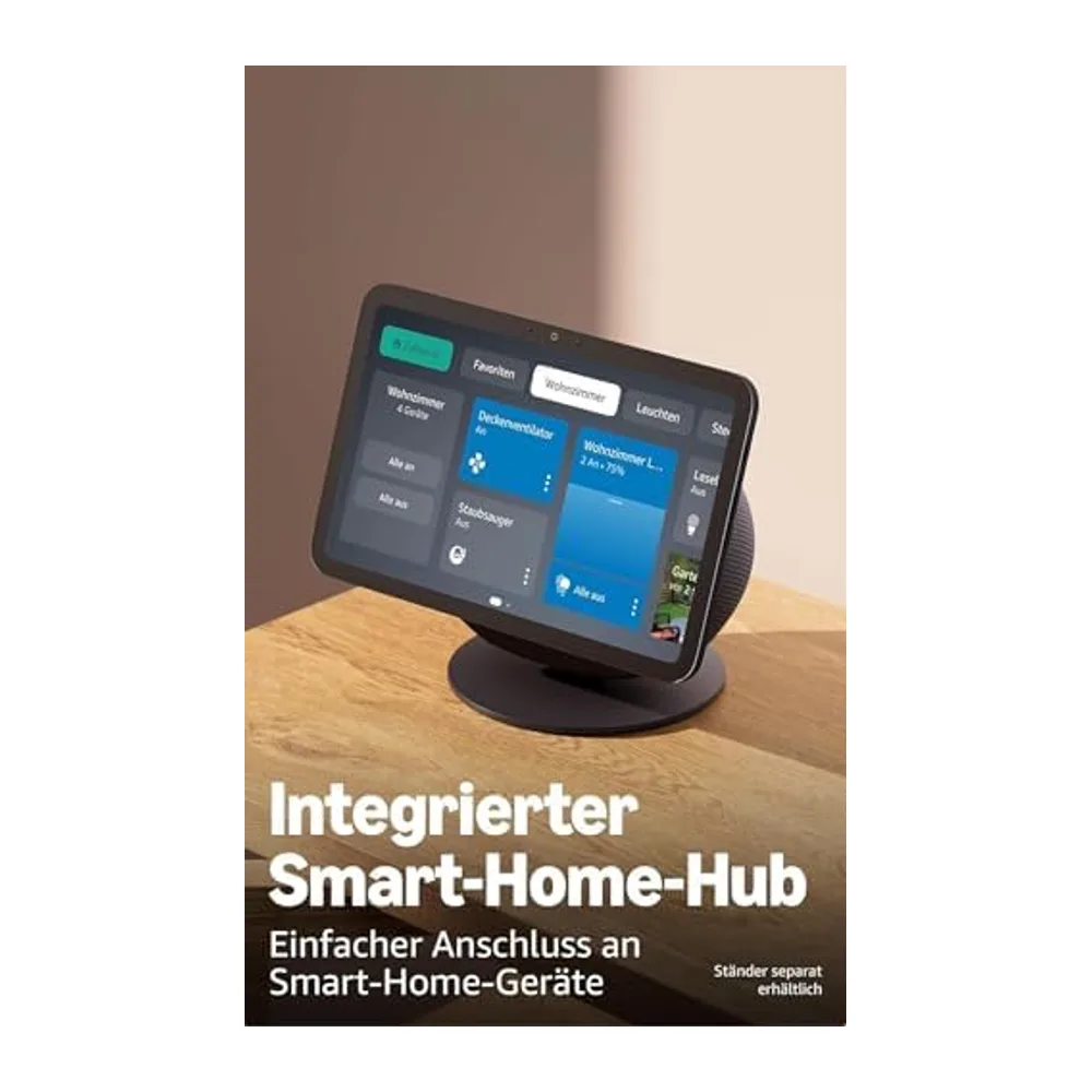 Amazon Echo Show 8 (neueste Gen.), Graphit + Ring Akku-Videotürklingel (neueste Gen.), Gesprenkeltes Grau, — 4