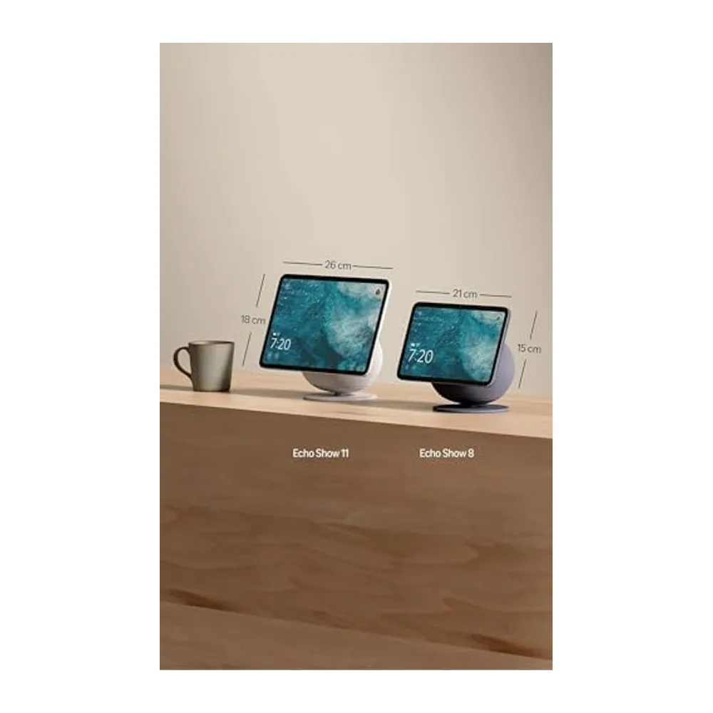 Amazon Echo Show 8 (neueste Gen.), Graphit + Ring Akku-Videotürklingel (neueste Gen.), Gesprenkeltes Grau, — 6