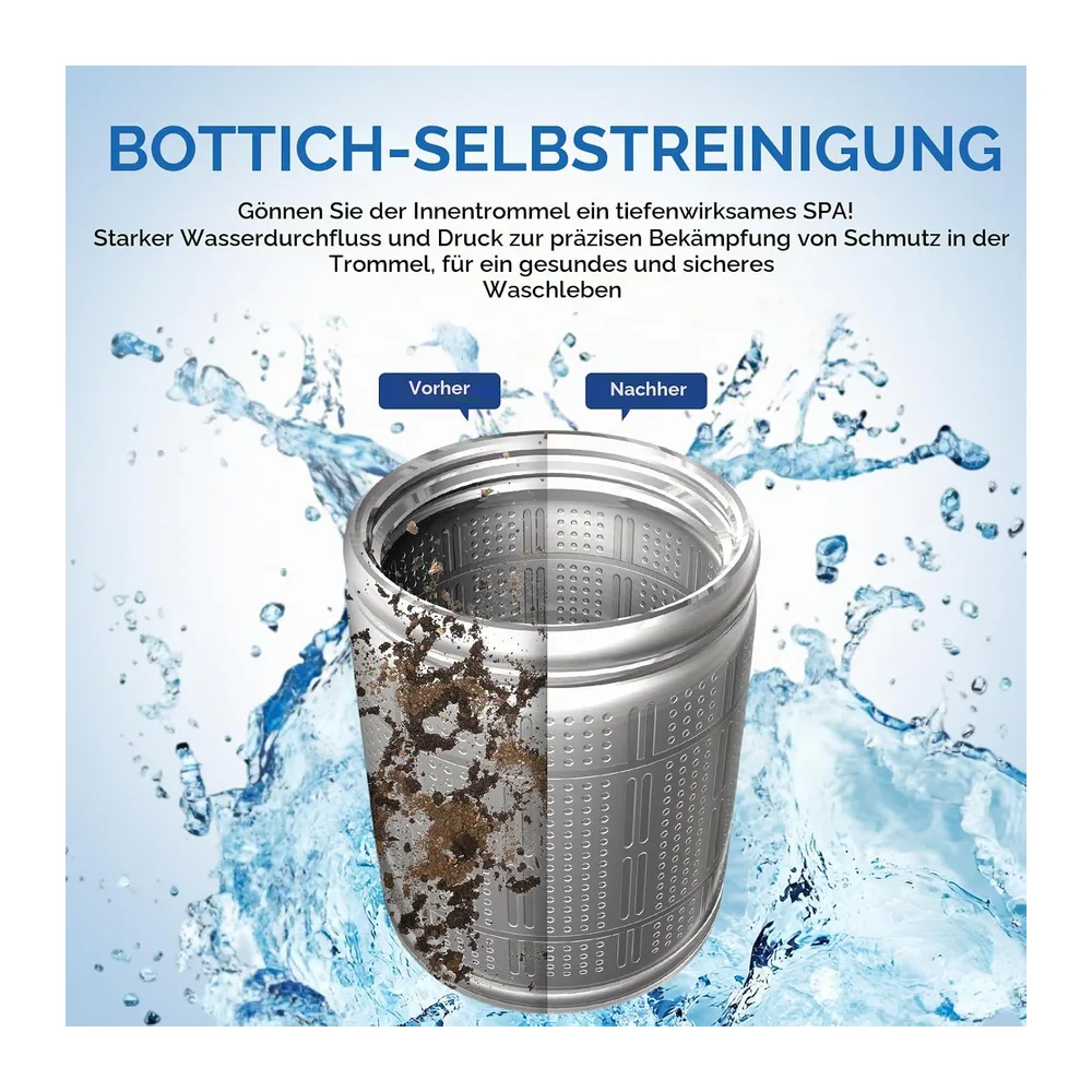 ROVSUN Toplader Waschmaschine 5KG, Waschmaschine Toplader mit 8 Waschprogramm & 5 Wasserstände, Kleine — 6
