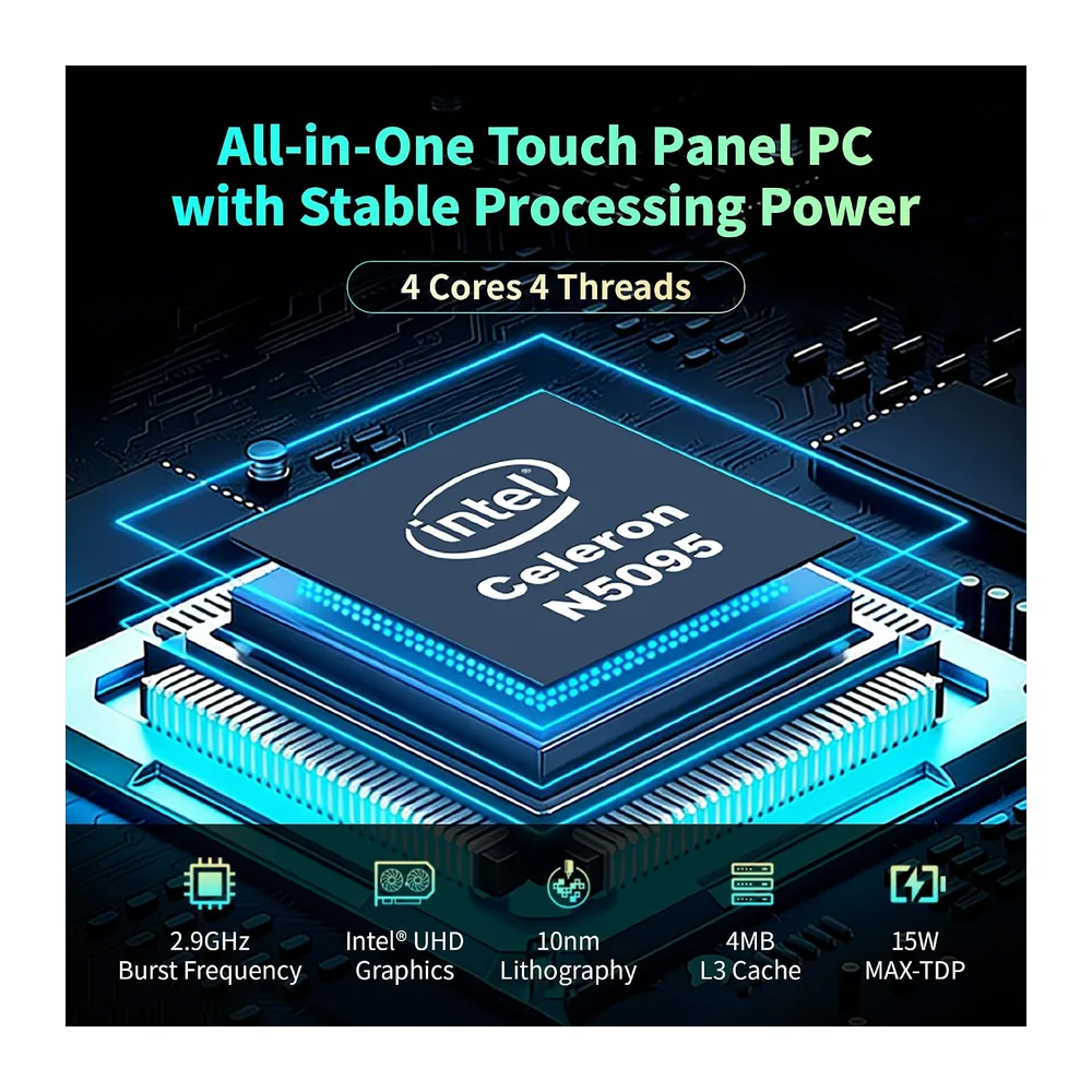 Industrial Touch Panel PC All in One-HEIGAOLAPC Win11 Pro 15,6 Zoll Fanless Touchscreen Tablet PC met — 5