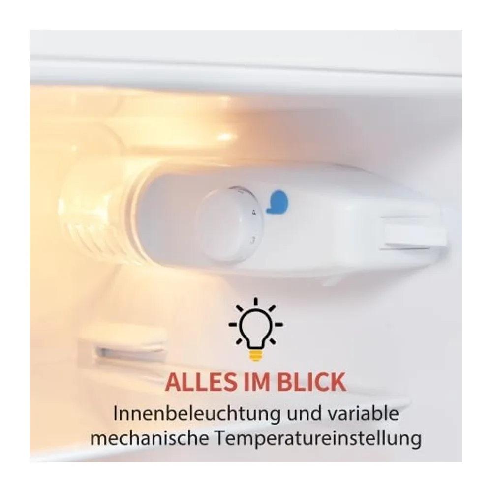 Merax Retro Kühlschrank mit Gefrierfach, Mini Kühlschrank 92L, 28L Gefrierraum, 7 Temperaturstufen, Kompakt — 4