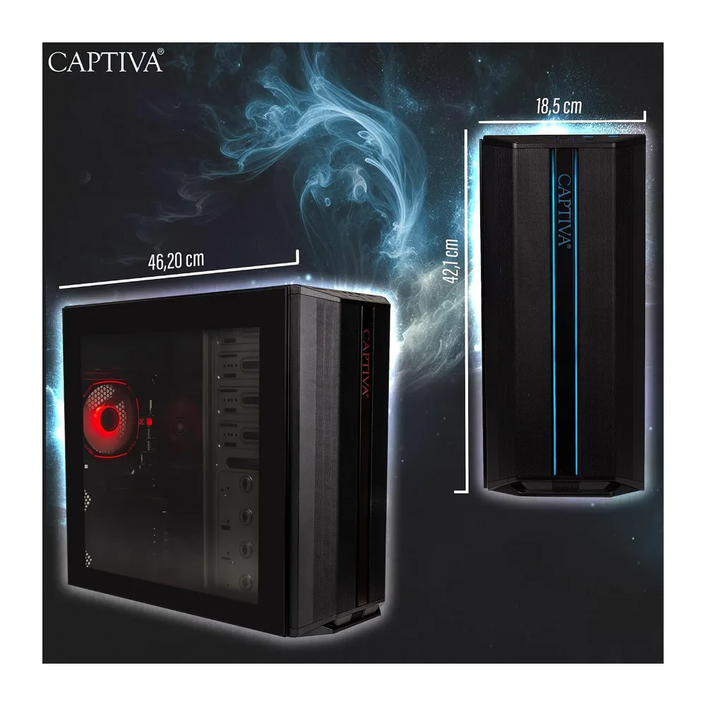Captiva PC Entry Gaming R10-1509 | AMD Ryzen 5 5500 | 16GB DDR4 RAM | Intel Arc B580 12GB | 500 GB SSD | — 5