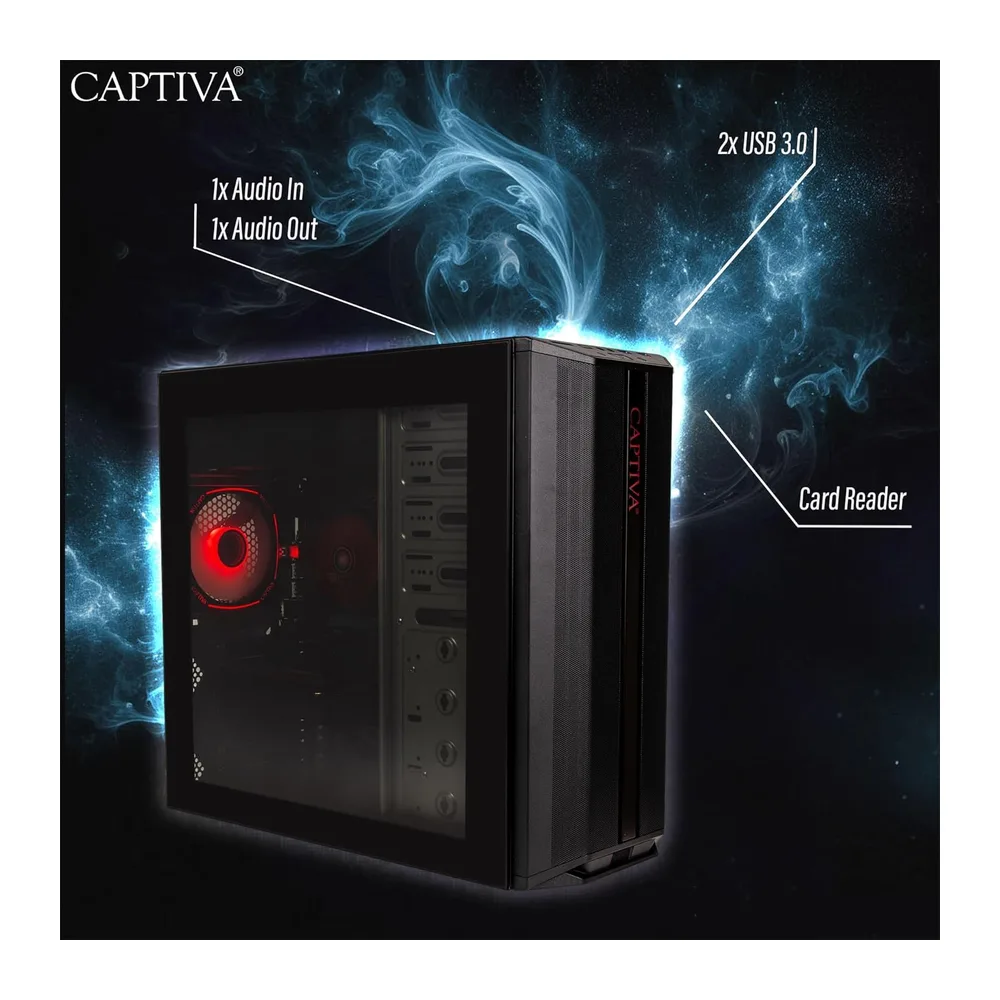 Captiva PC Entry Gaming R10-1509 | AMD Ryzen 5 5500 | 16GB DDR4 RAM | Intel Arc B580 12GB | 500 GB SSD | — 6