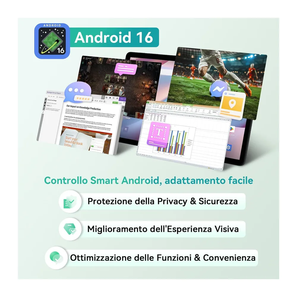 Tablet 11 Zoll Android 16, 24GB RAM + 128GB ROM, FHD IPS Display — 2