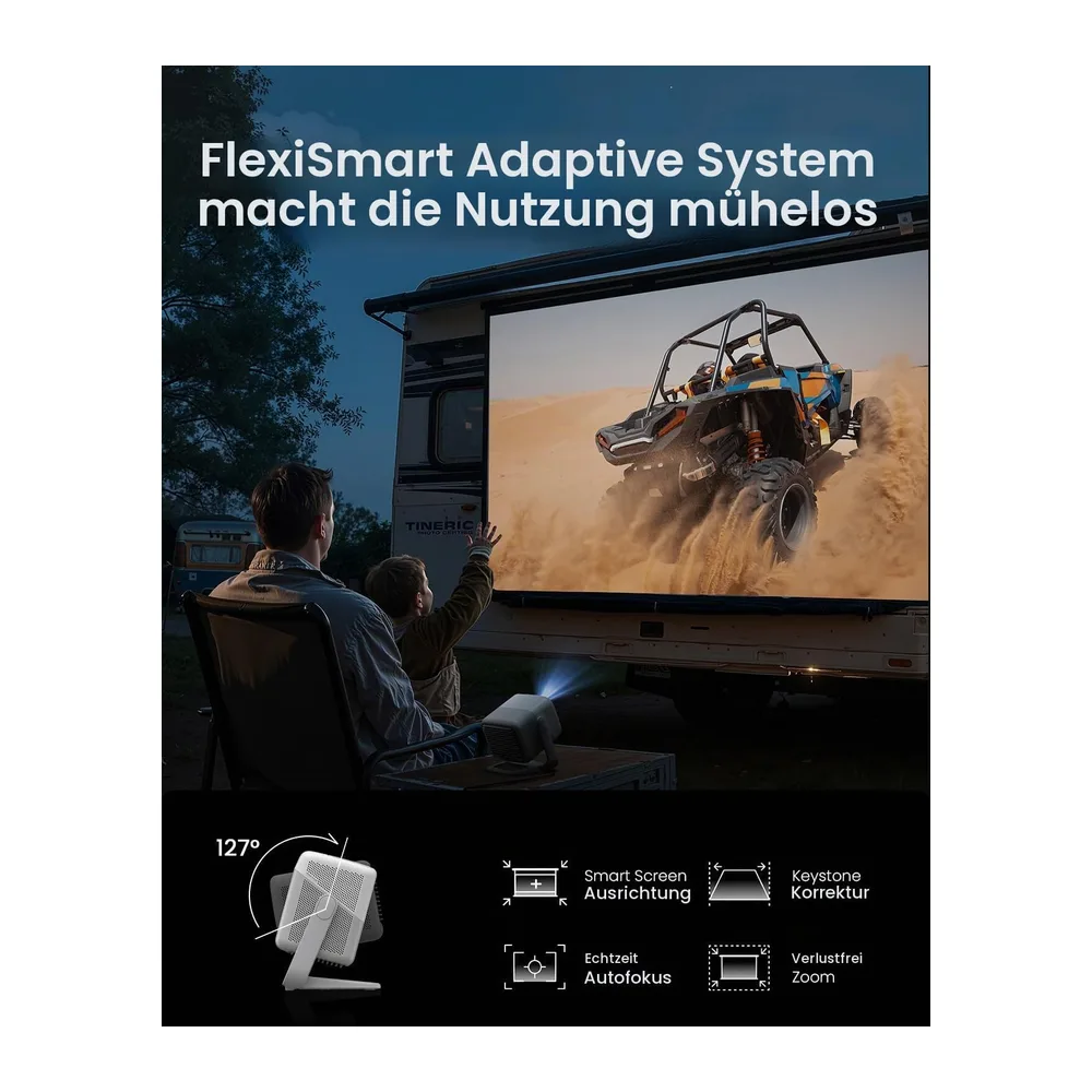 JMGO N1S 4K UHD Mini Beamer, Triple Laser Projektor 1700 ISO Lumen, Netflix — 5