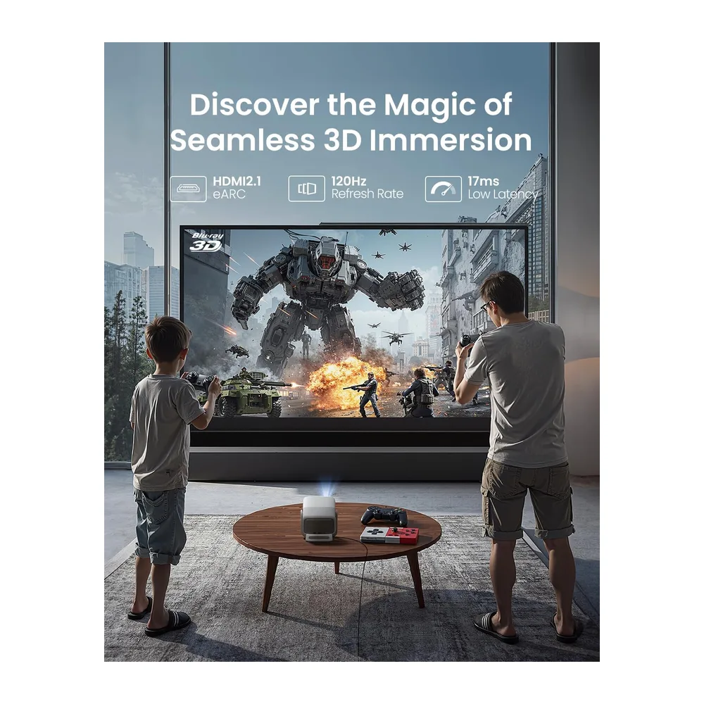 JMGO N1S 4K UHD Mini Beamer, Triple Laser Projektor 1700 ISO Lumen, Netflix — 6