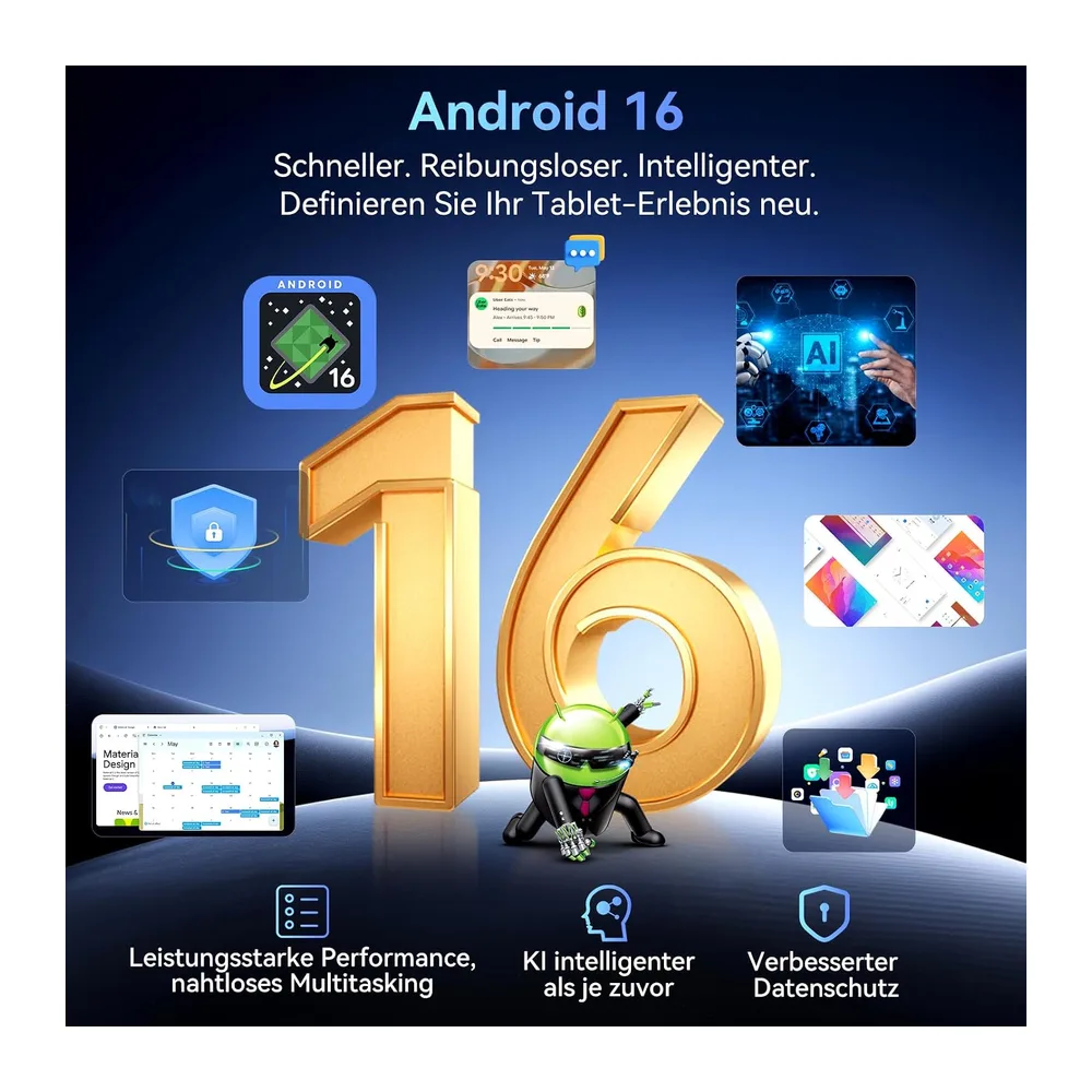 N90 Tablet Android 16,12 Zoll Tablet mit Tastatur,4G LTE mit SIM Card Slot — 2