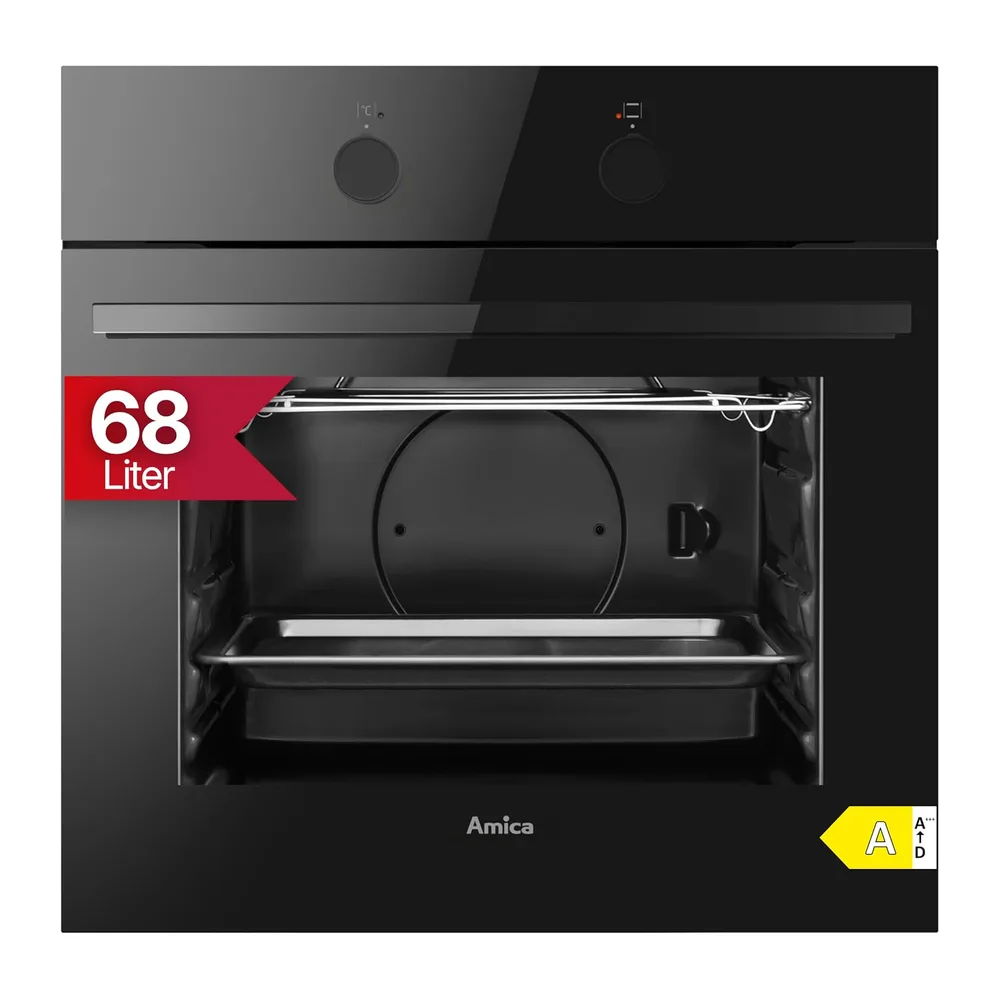 Amica Einbaubackofen 68 L 59,5x59,5x57,5 cm Steam Clean ABE 94110 S [Energieklasse A]