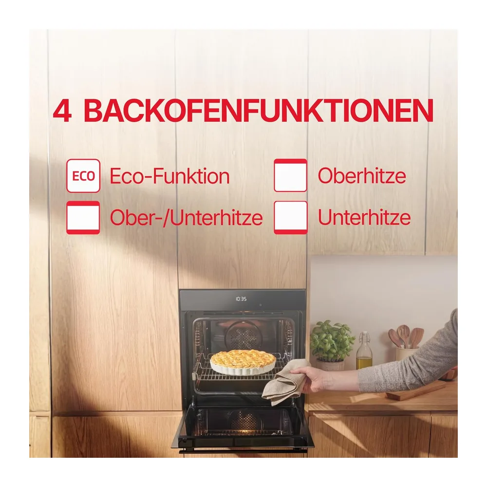 Amica Einbaubackofen 68 L 59,5x59,5x57,5 cm Steam Clean ABE 94110 S [Energieklasse A] — 5