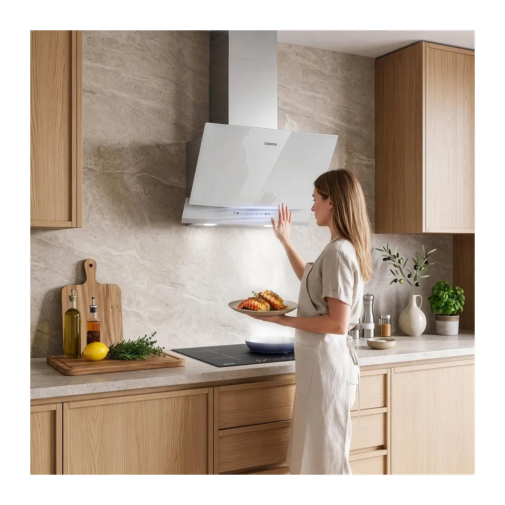 CIARRA A+++ CBCW6736A Dunstabzugshaube 60 cm 710 m³/h mit Gestensteuerung [Energieklasse E] — 2
