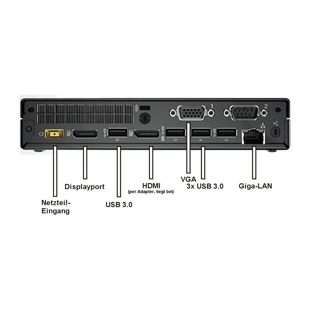Lenovo ThinkCentre M710q Intel i7 7700 8 Thread 4.2 GHz Business Office Multimedia Computer mit 3 Jahren — 4