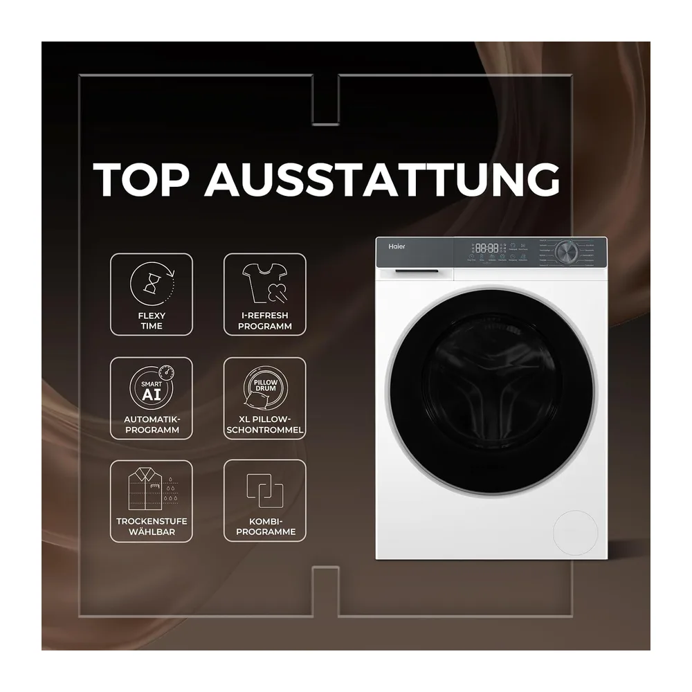Haier Waschtrockner 8/5kg G3 Serie HWD80-BP14637T [Energieklasse D] — 3