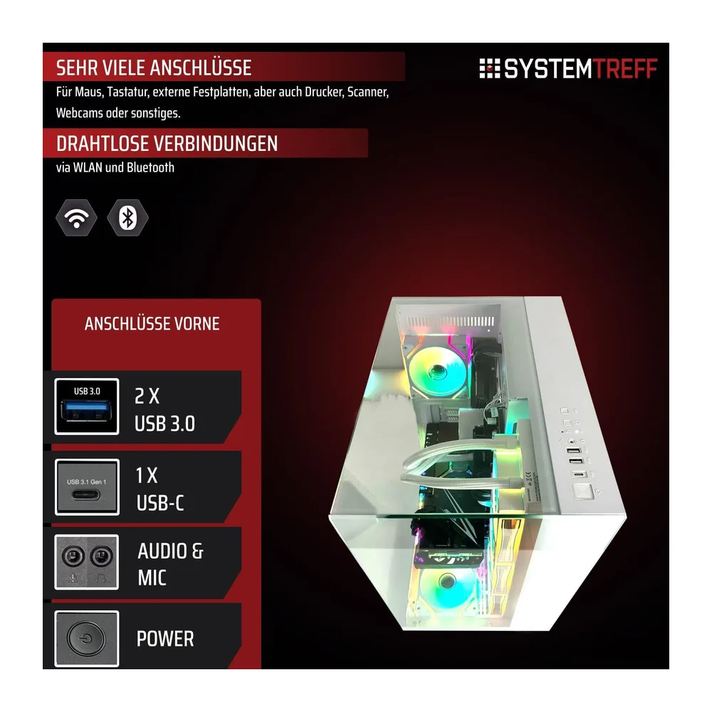 SYSTEMTREFF High-End Gaming PC - AMD Ryzen 9 9900X - RTX 5070 TI 16GB — 4