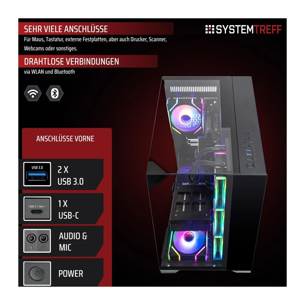 SYSTEMTREFF High-End Gaming PC - AMD Ryzen 7 9800X3D - RTX 5080 16GB — 4