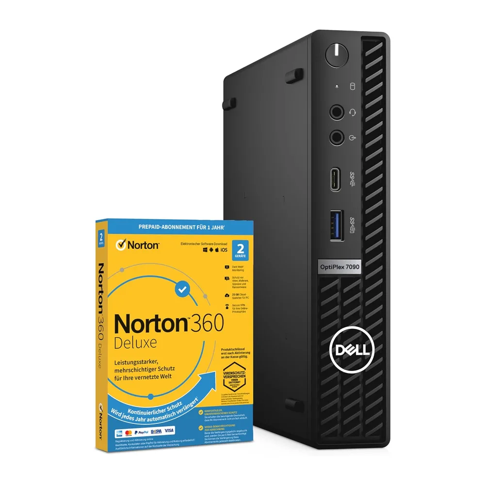 Dell OptiPlex 7090 Micro, Mini PC, Intel Core i5-11500T, 6 x 3.90 GHz, 8 GB RAM, 256 GB SSD, Intel UHD — 2