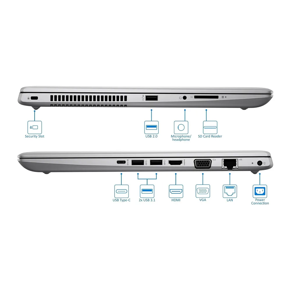 HP ProBook 450 G5 Business Notebook, 15,6 Zoll (1920 x 1080), Intel Core i5-7200U, 8 GB RAM, 256 GB SSD, — 5