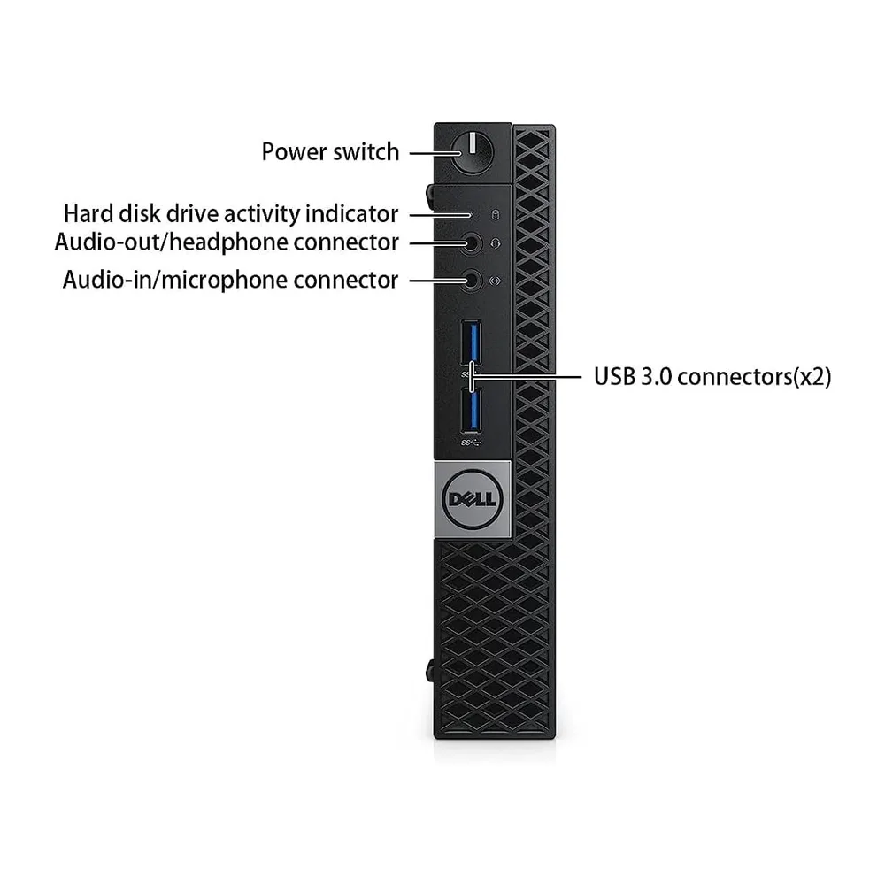 Dell Optiplex 7040 Mini Desktop-PC, Intel Core i5-6500, 8 GB RAM, 256 GB SSD, WiFi, Bluetooth, US-Layout, — 5