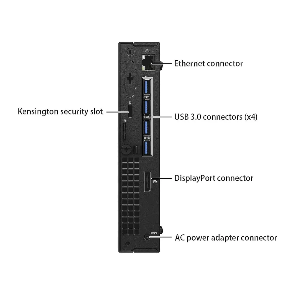 Dell Optiplex 7040 Mini Desktop-PC, Intel Core i5-6500, 8 GB RAM, 256 GB SSD, WiFi, Bluetooth, US-Layout, — 6