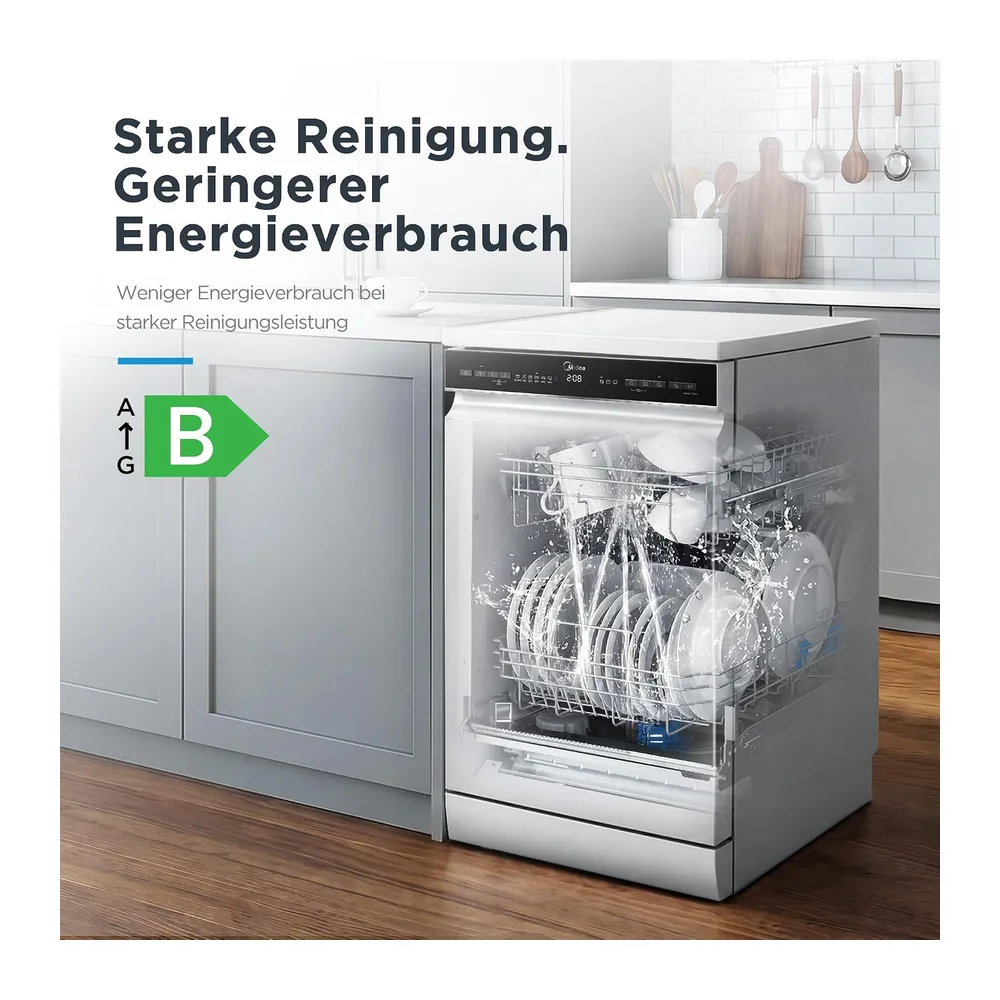 Midea Geschirrspüler 45 cm Freistehend & Unterbaufähig 10 Maßgedecke EEK B [Energieklasse B] — 4