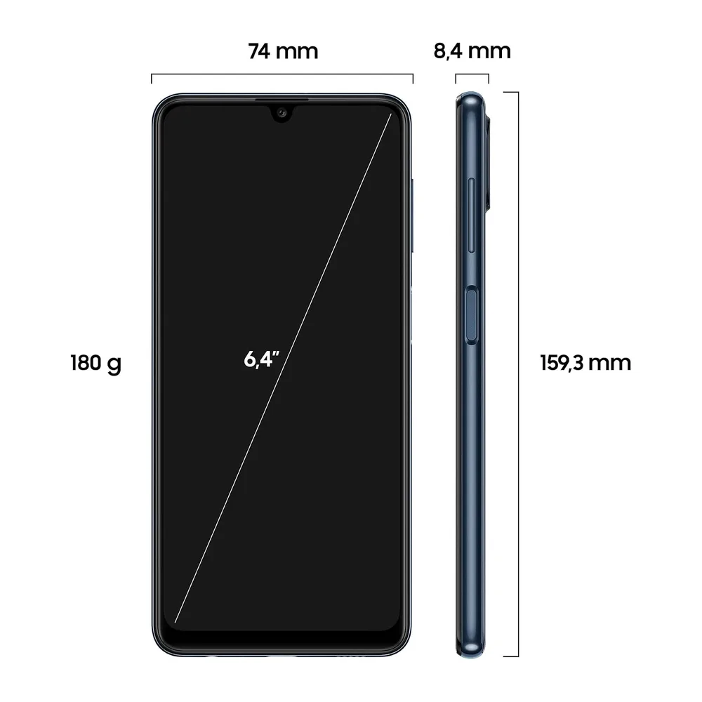 Smartphone Samsung Galaxy M32 Sm M325f 128 Gb Dual Sim 6.4" 4g Lte Wifi Quattro Fotocamere Octa Core Nero — 2