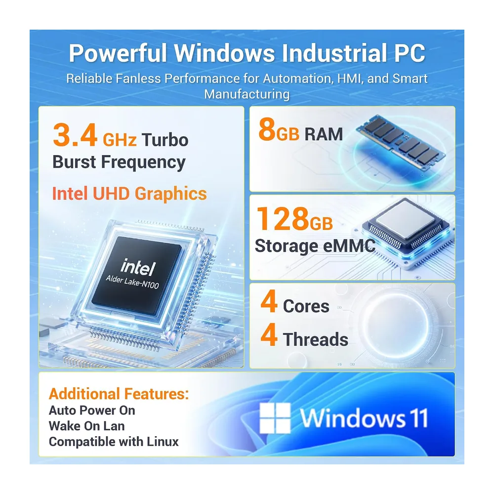 Panel PC-HEIGAOLAPC 18,5" Industrie Touch Panel Computer All in One Win11 Pro — 5