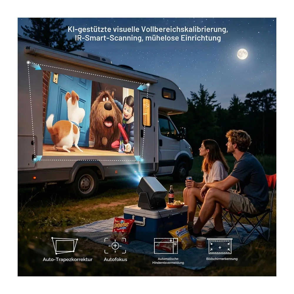 Google TV Beamer, 2000 ANSI, 4K Input Support, 36W Dolby Audio, Heimkino — 6