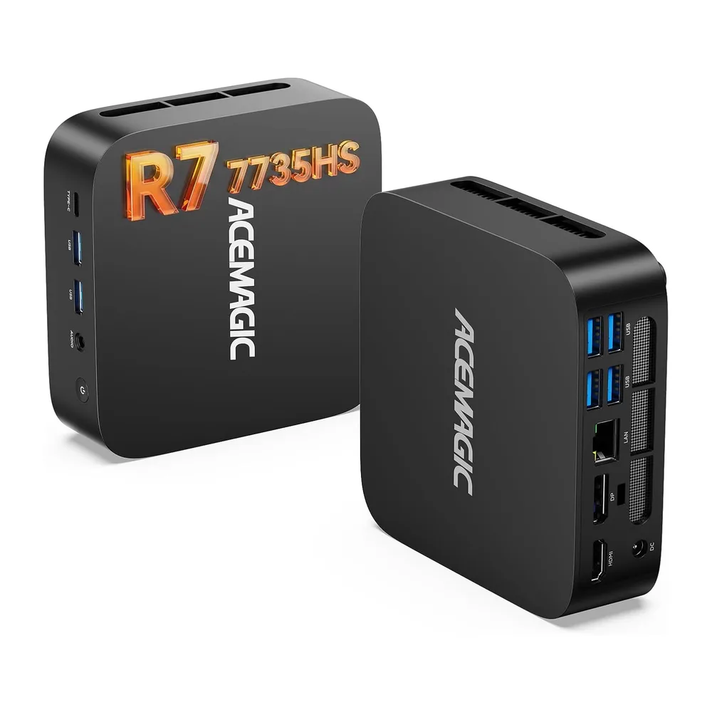 ACEMAGIC M1 Mini PC, AMD Ryzen 7 7735HS (bis zu 4,75GHz), 24GB LPDDR5
