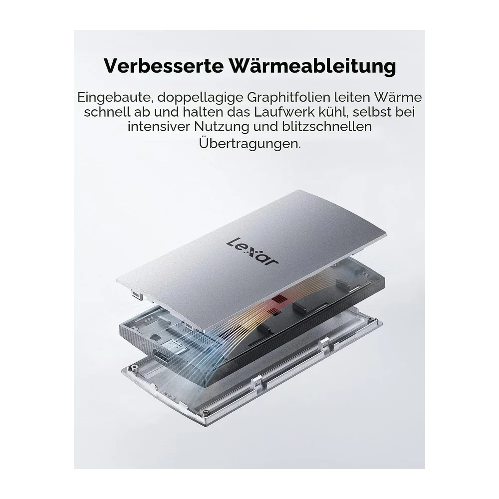 Lexar ES3 Externe SSD, 512 GB, Tragbare SSD, PSSD bis zu 1050 MB/s Lesen — 5