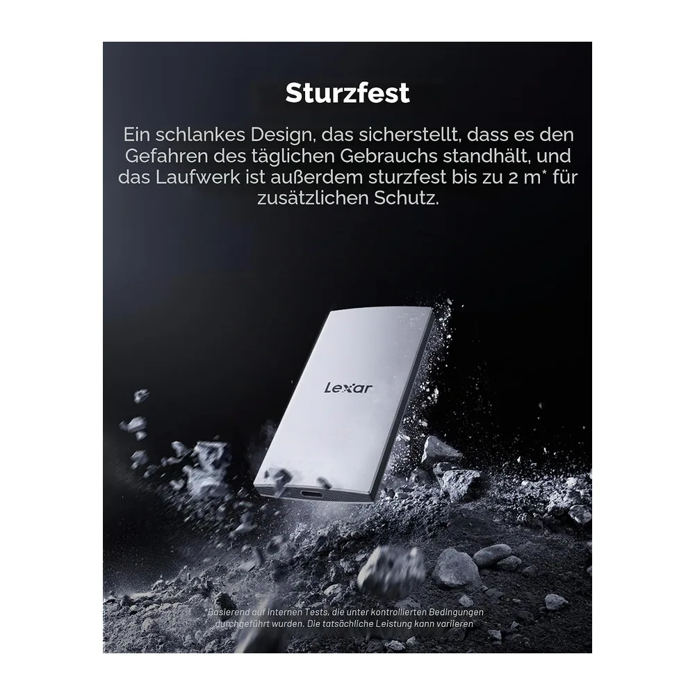 Lexar ES3 Externe SSD, 512 GB, Tragbare SSD, PSSD bis zu 1050 MB/s Lesen — 6