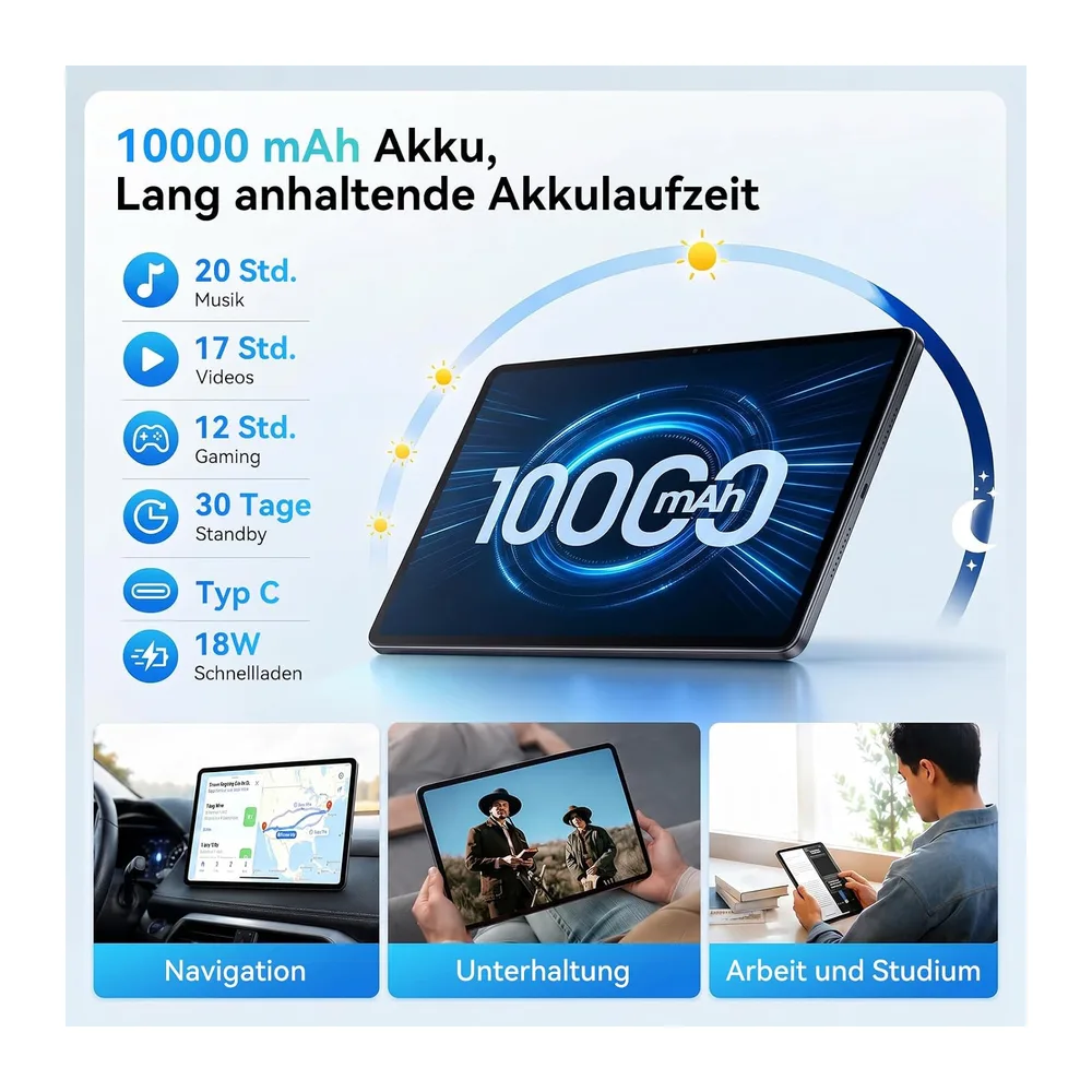 TABWEE 12 Zoll Tablet mit Tastatur und Stift — 6