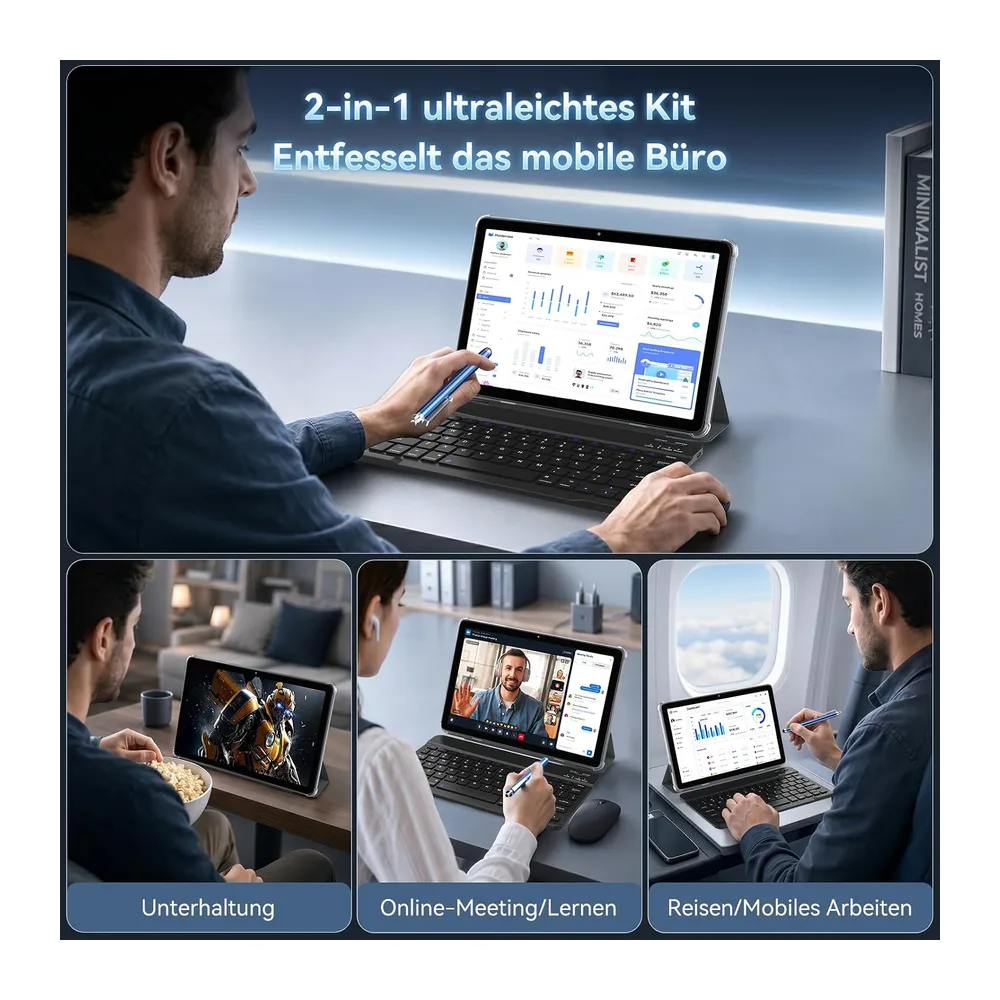 TABWEE Android 16 Tablet mit Tastatur und Stift — 2