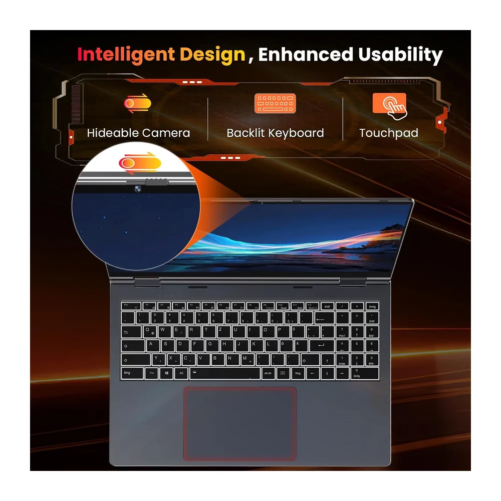 THEYETI 16 Zoll Touchscreen Laptop, Ryzen 3 3300U Prozessor(Beat N95) — 5