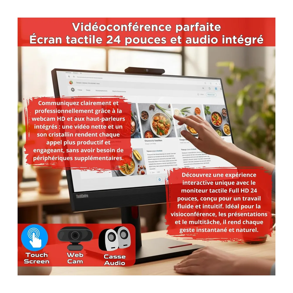Lenovo All-in-One 24"-Touchscreen, Intel Core i5-8500 (bis zu 3,50 GHz), 16 GB RAM, 512 GB SSD, Windows 11 — 4