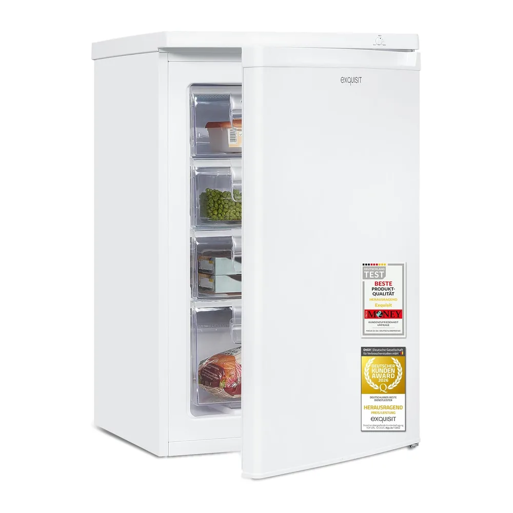 Exquisit GT5100-010E Gefriertruhe - 95 l Gefrierschrank Weiss [Energieklasse E] — 3
