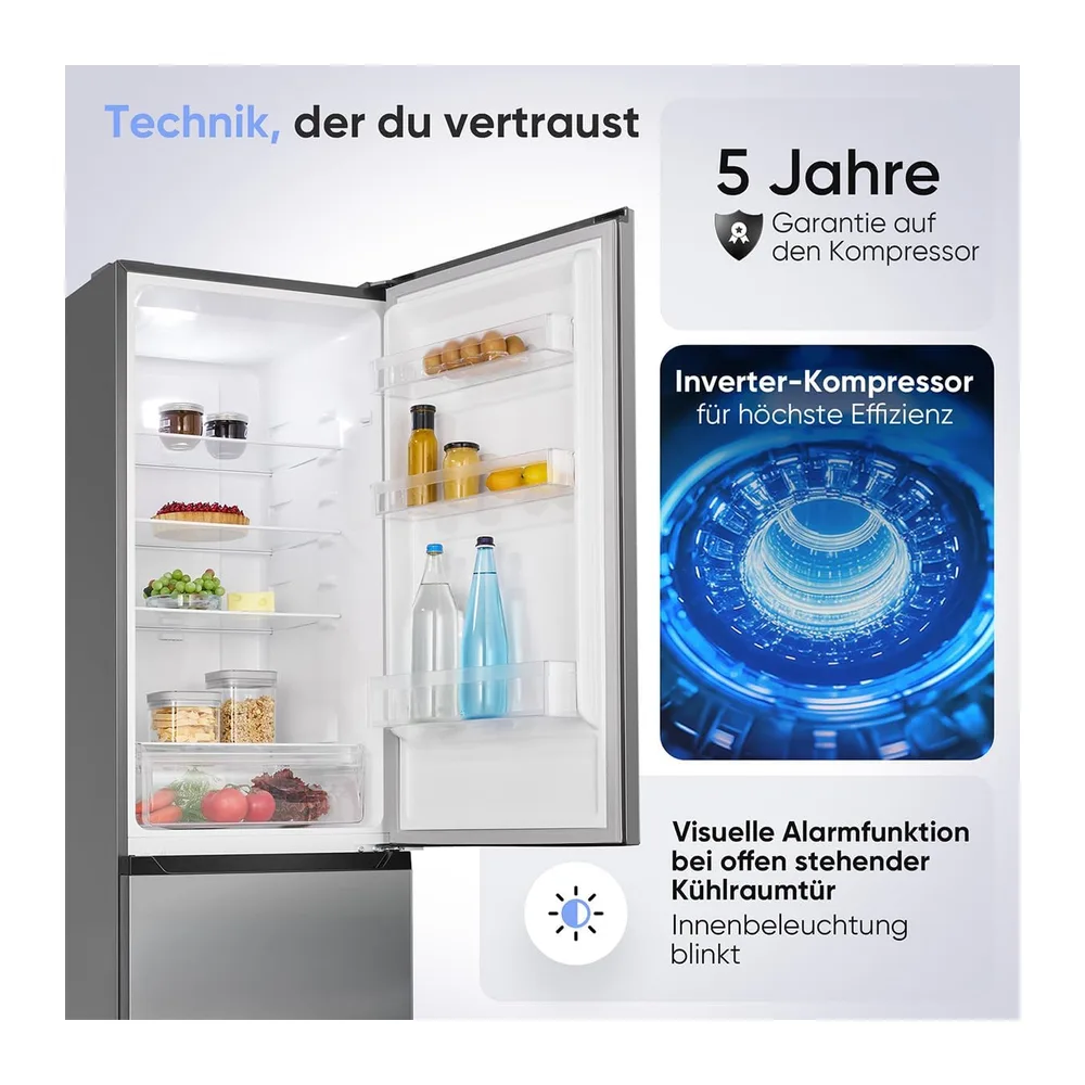 Bomann® Kühlschrank mit Gefrierfach | Energieklasse C | 181cm | NoFrost | 5 Jahre Kompressor-Garantie | Kühl — 6
