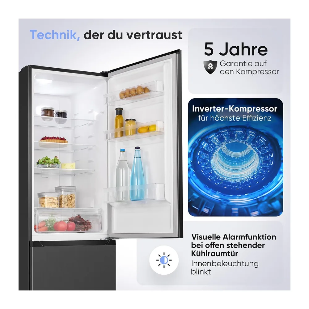 Bomann® Kühlschrank mit Gefrierfach | Energieklasse C | 181cm | NoFrost | 5 Jahre Kompressor-Garantie | Kühl — 6