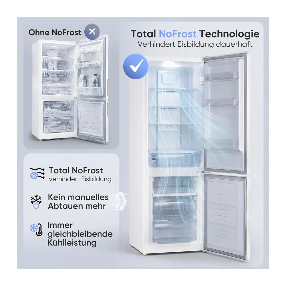 Bomann® Kühlschrank mit Gefrierfach | Energieklasse C | 181cm | NoFrost | 5 Jahre Kompressor-Garantie | Kühl — 2