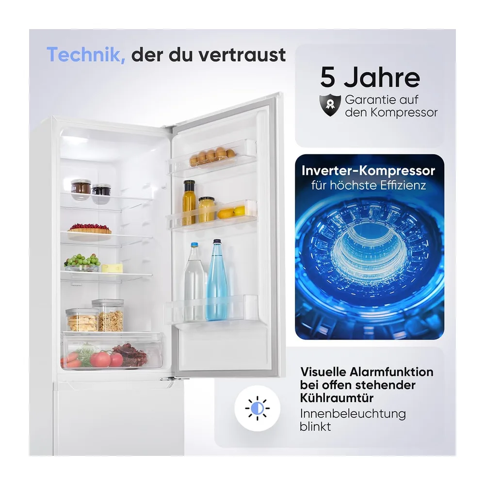 Bomann® Kühlschrank mit Gefrierfach | Energieklasse C | 181cm | NoFrost | 5 Jahre Kompressor-Garantie | Kühl — 6