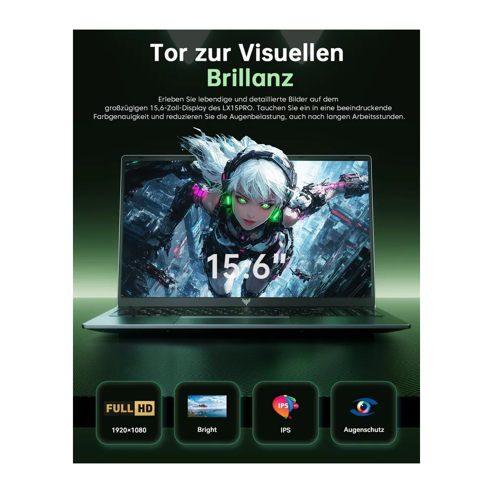 ACEMAGIC Laptop - 15.6 Zoll Laptop mit Ryzen 7 5700U Prozessor — 4