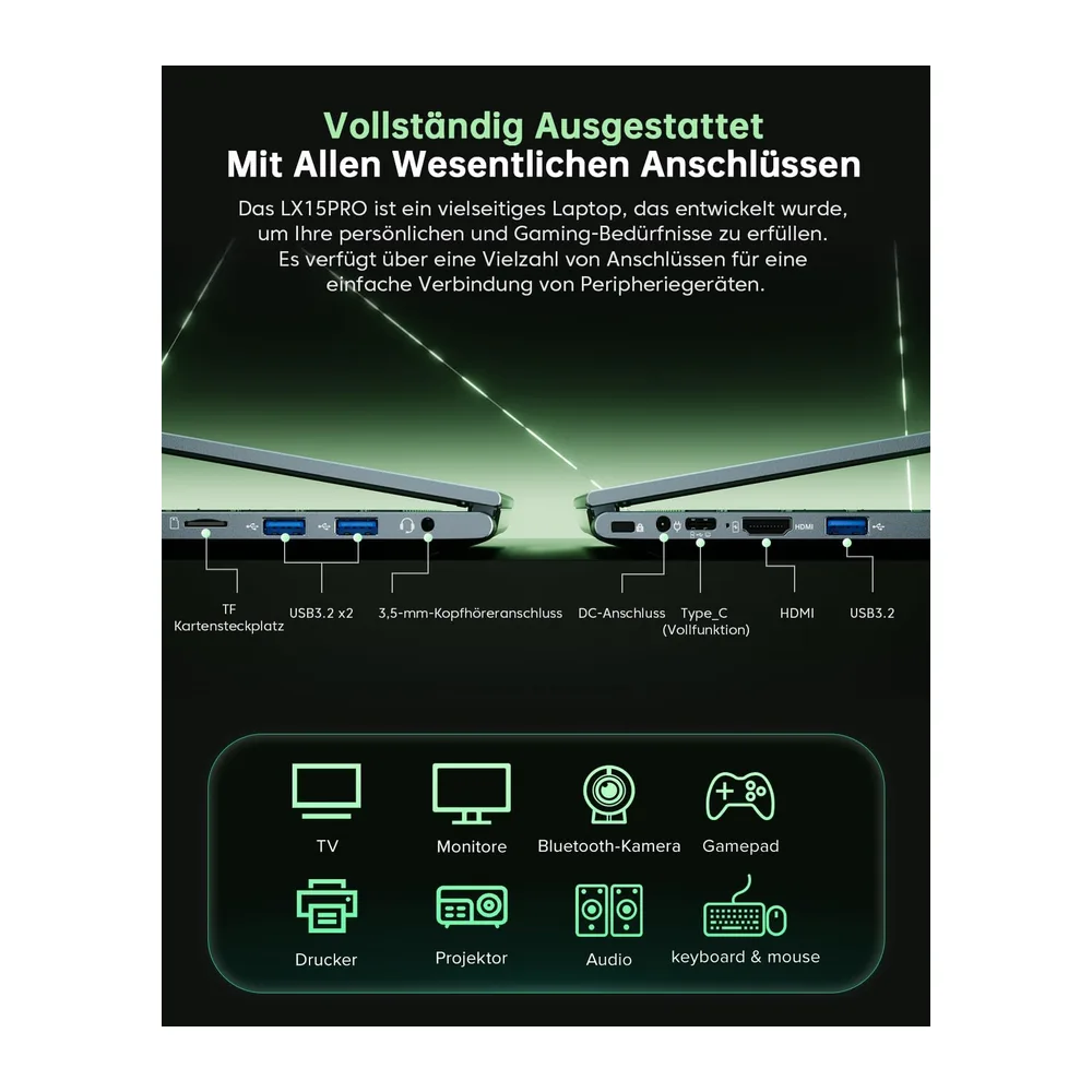 ACEMAGIC Laptop - 15.6 Zoll Laptop mit Ryzen 7 5700U Prozessor — 6