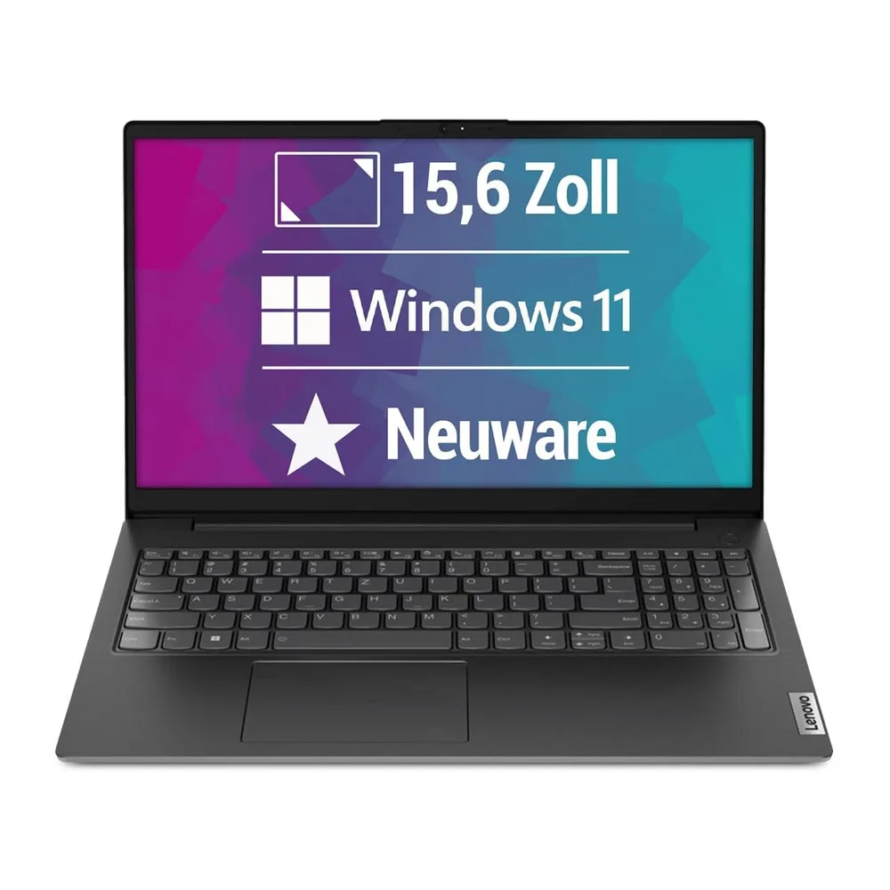Lenovo V15 G4 AMN 15,6 Zoll Full HD Laptop AMD Ryzen 3-7320U@ bis zu 4,1 GHz 8 GB 256 GB SSD mit Windows 11