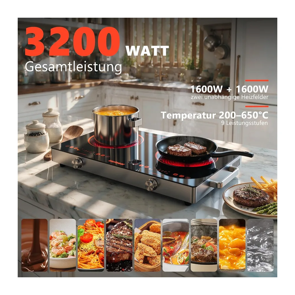 Karinear Kochplatten 2er Elektrisch mit Griff — 2