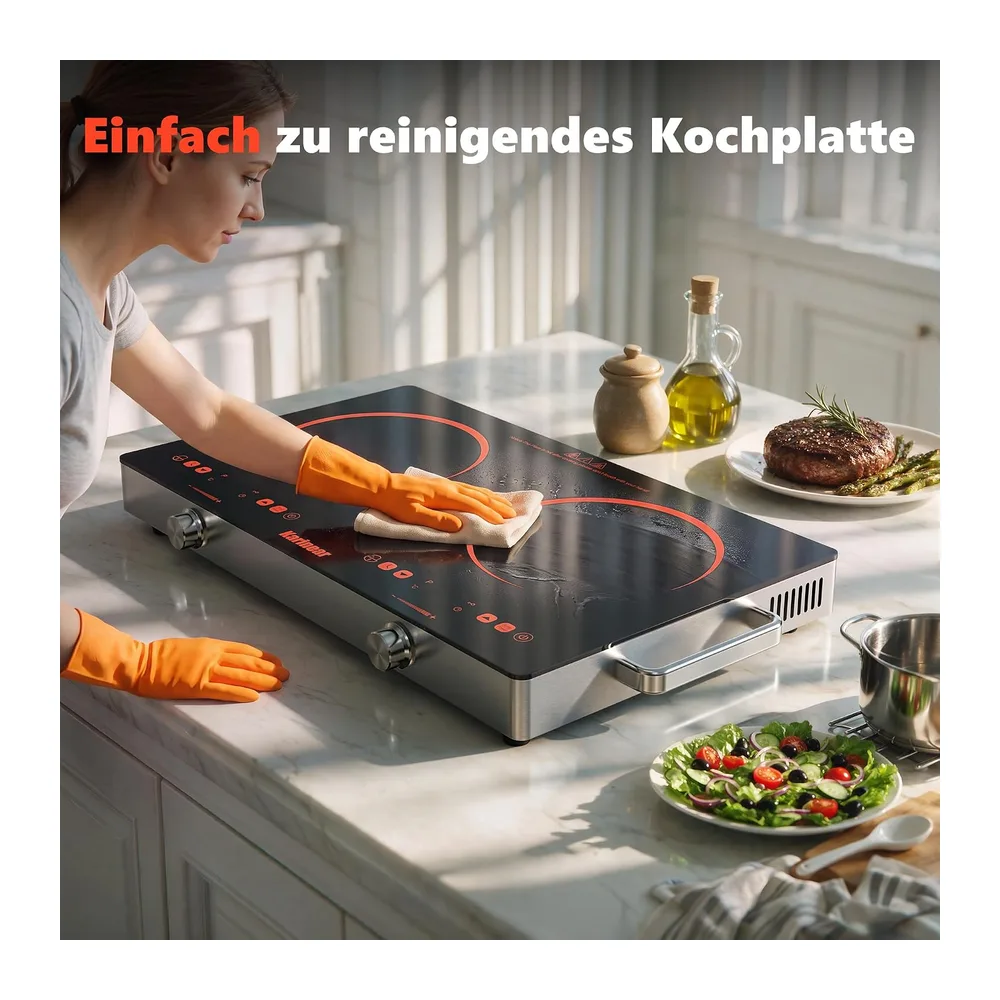 Karinear Kochplatten 2er Elektrisch mit Griff — 4