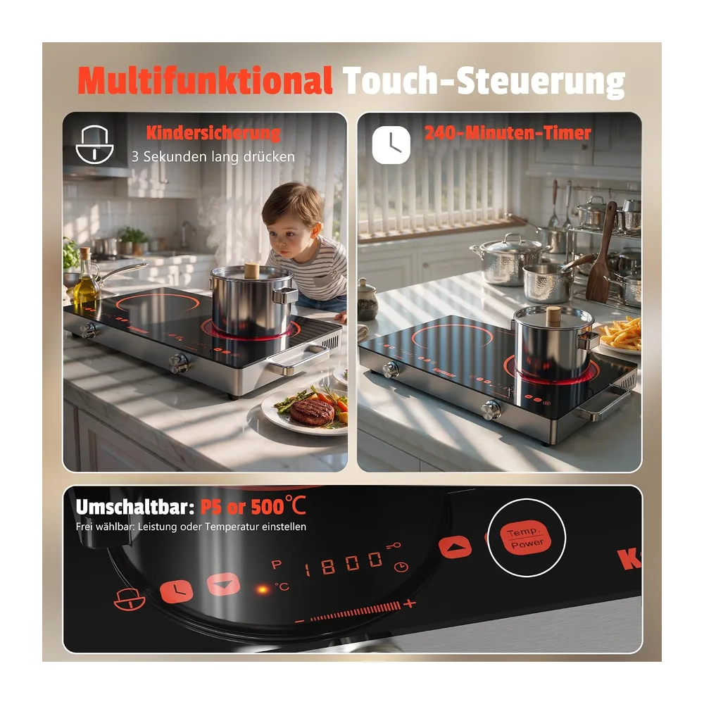 Karinear Kochplatten 2er Elektrisch mit Griff — 6