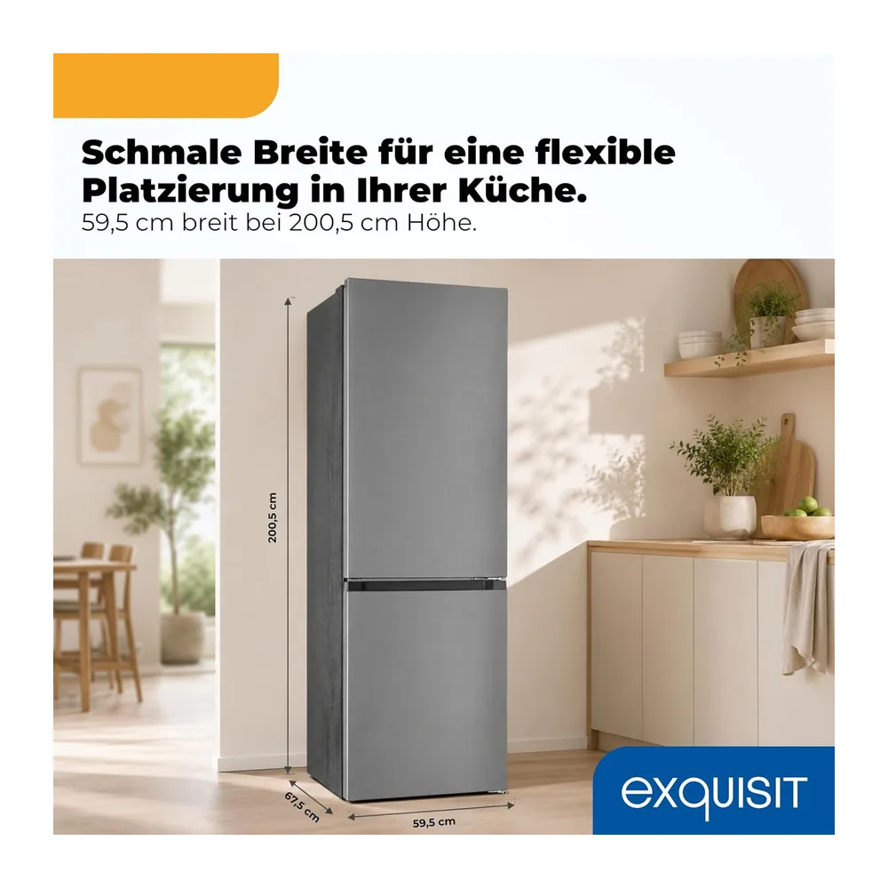 Exquisit Kühl-Gefrierkombination No Frost 378 l — 3