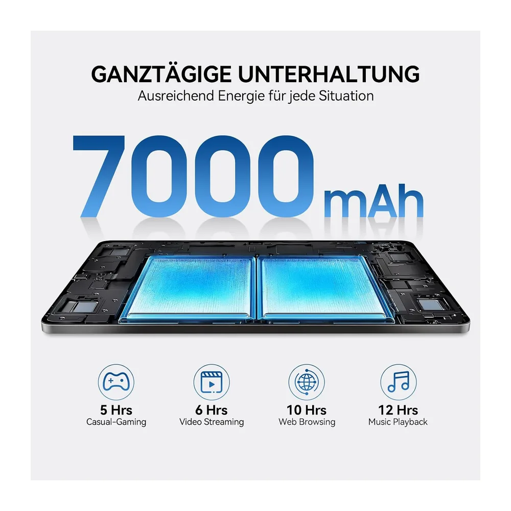 Tablet 10 Zoll Android 16 Octa-Core Tablet 16GB RAM + 128GB Tablets mit Tastatur Maus & Stift — 6