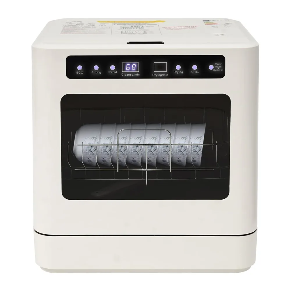 TischgeschirrspüLer,Mini SpüLmaschine 800w Mit 4 Reinigungsmodi,TischspüLmaschine Mit HeißLufttrocknung Und