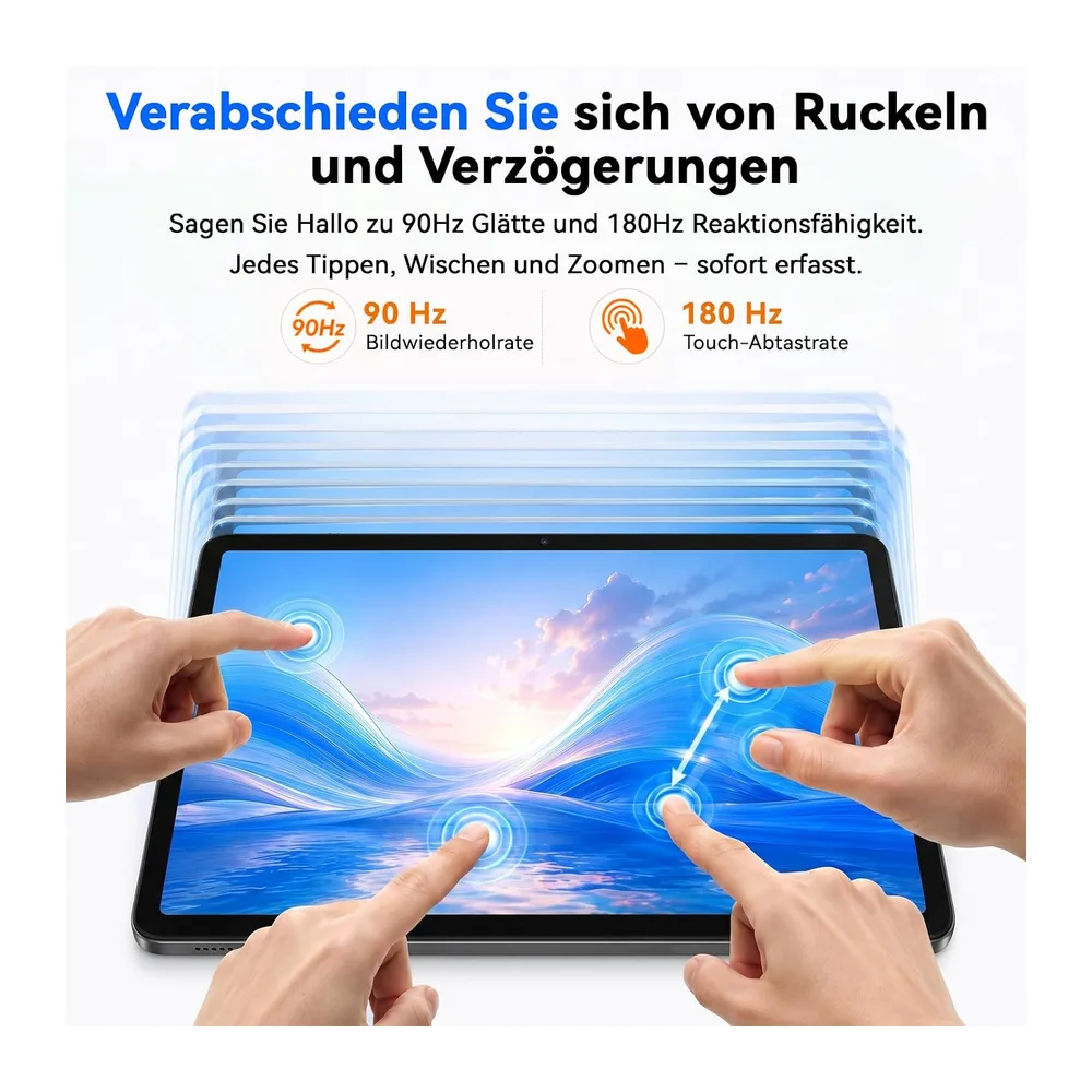 Tablet 11 Zoll Android 16 mit Tastatur, 32GB+256GB, 2TB, 90Hz, 8000mAh — 3